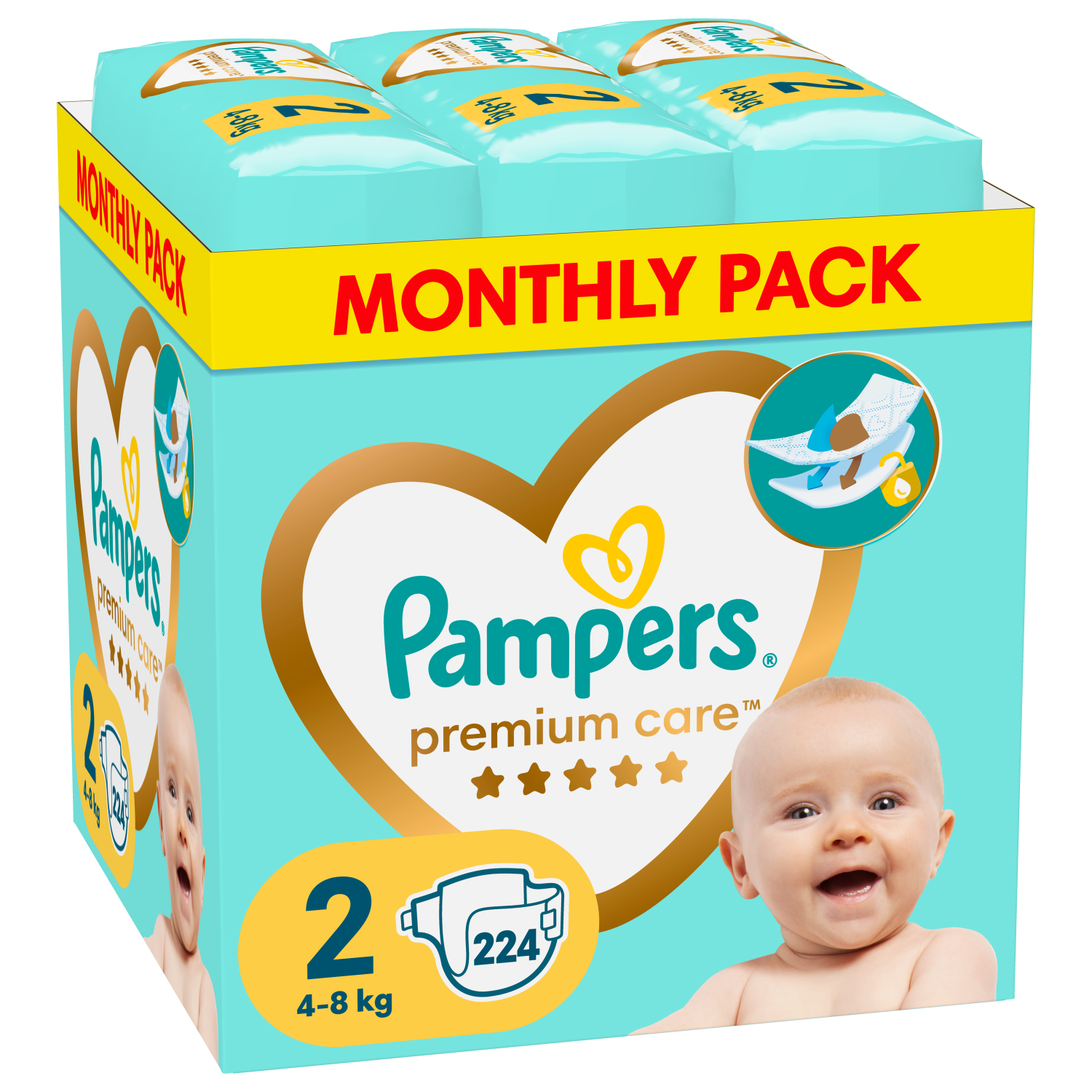 zakladanie pieluchy pampers