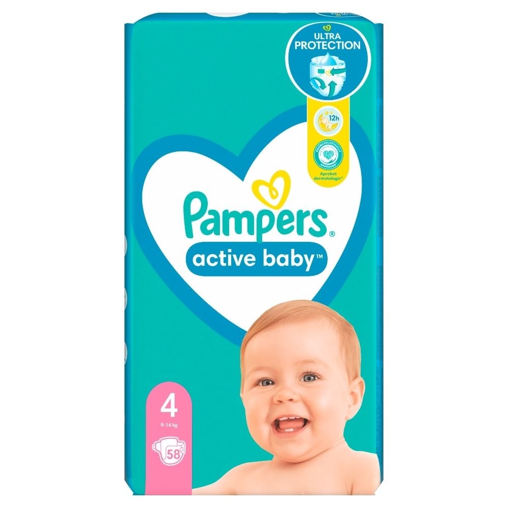 pampers active baby-dry pieluchy jednorazowe rozmiar 3 midi 208 szt