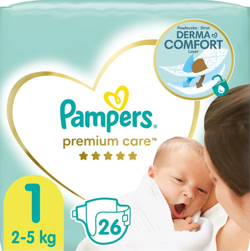 noworodek sika poza pampers