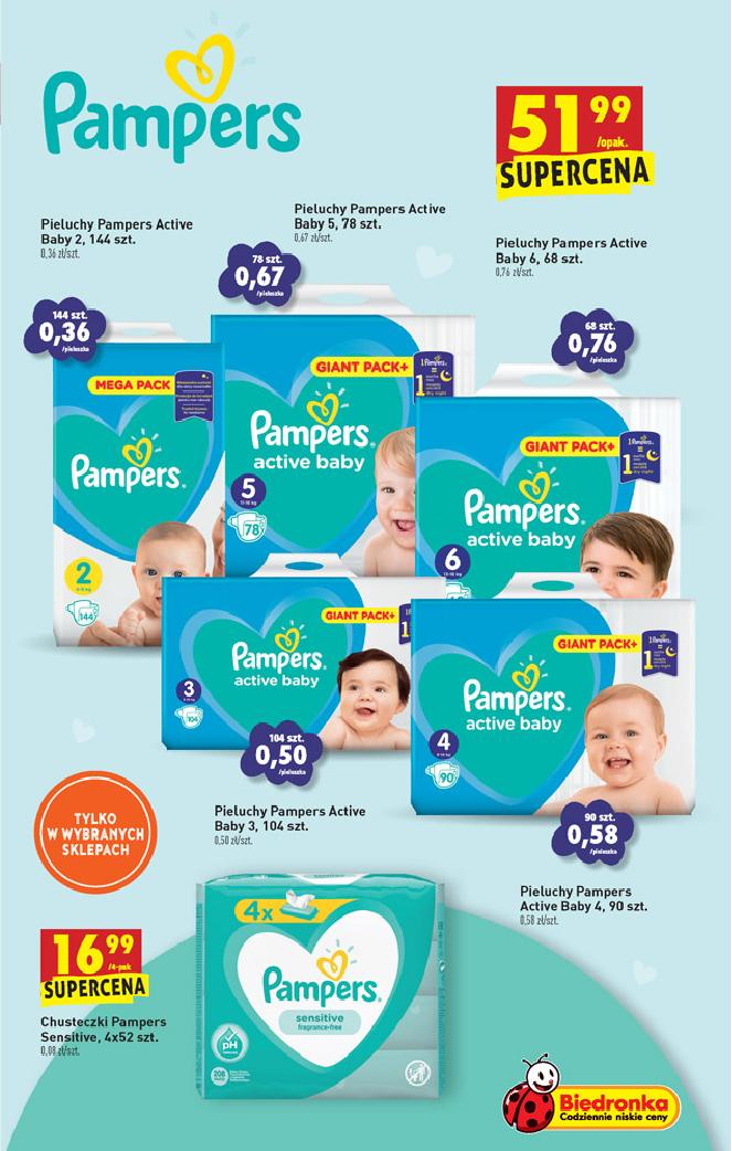 pampers active baby 2 cena