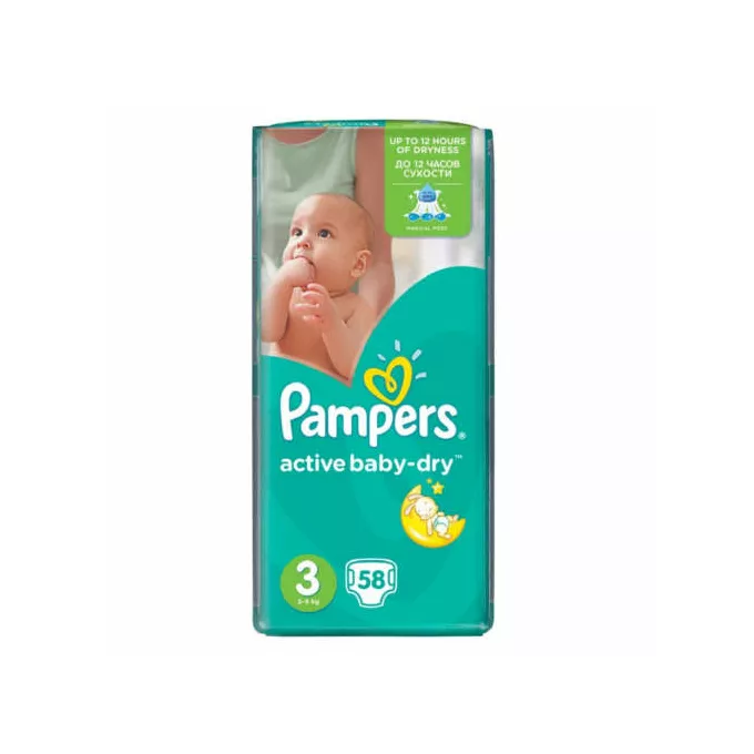 pampers active baby-dry pieluchy rozmiar 4 maxi 8-14kg 174 sztuk