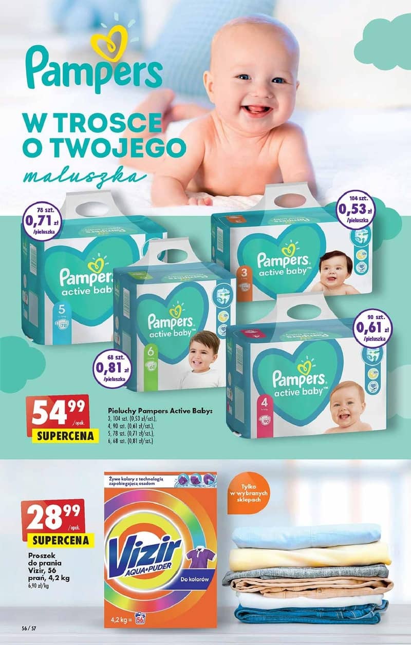 pampers 3 new baby dry 132