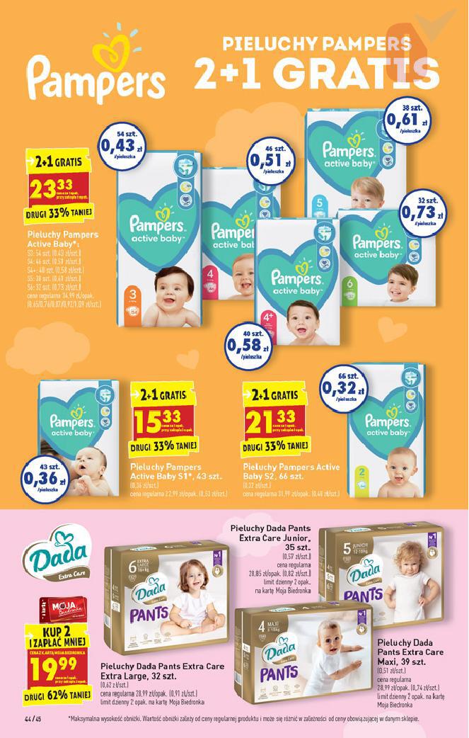 obserwuj pampers pants pieluchomajtki 4 52 szt