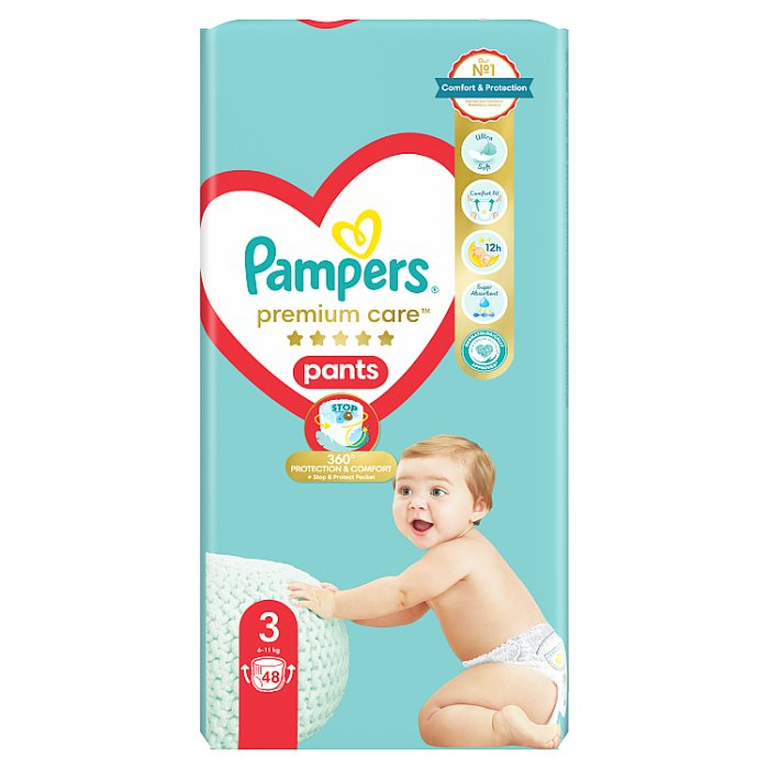 pieluchy pampers różowe i niebieskie