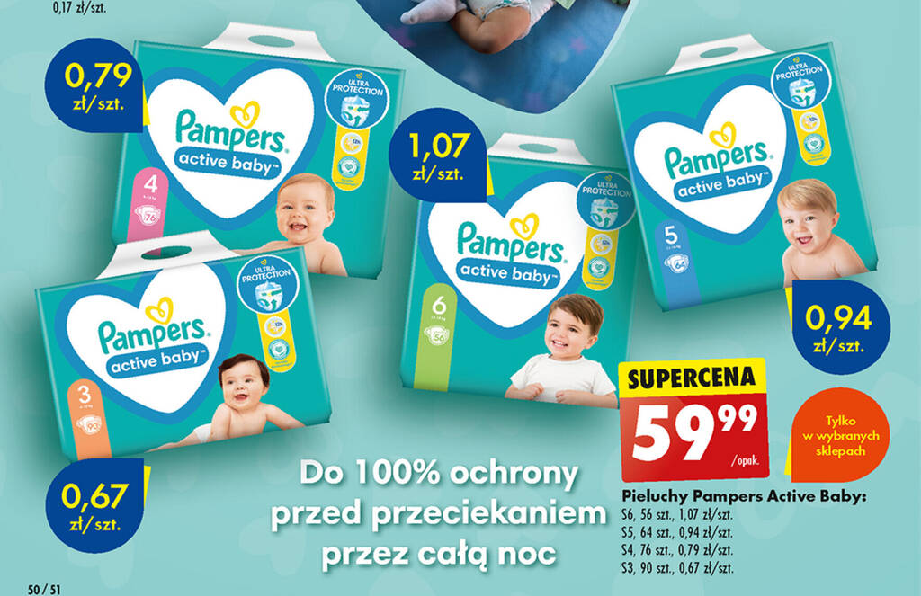 próbki pieluch pampers