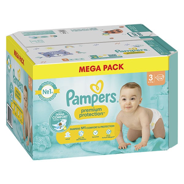 pieluchy pampers białe