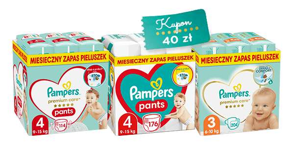 promkcje pieluchy pampers.lants