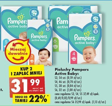 pampers rozmiar 3 174 szt