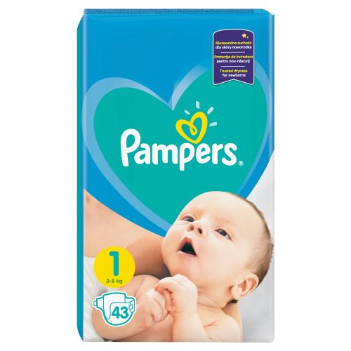 dziewczynka niemowle pampers