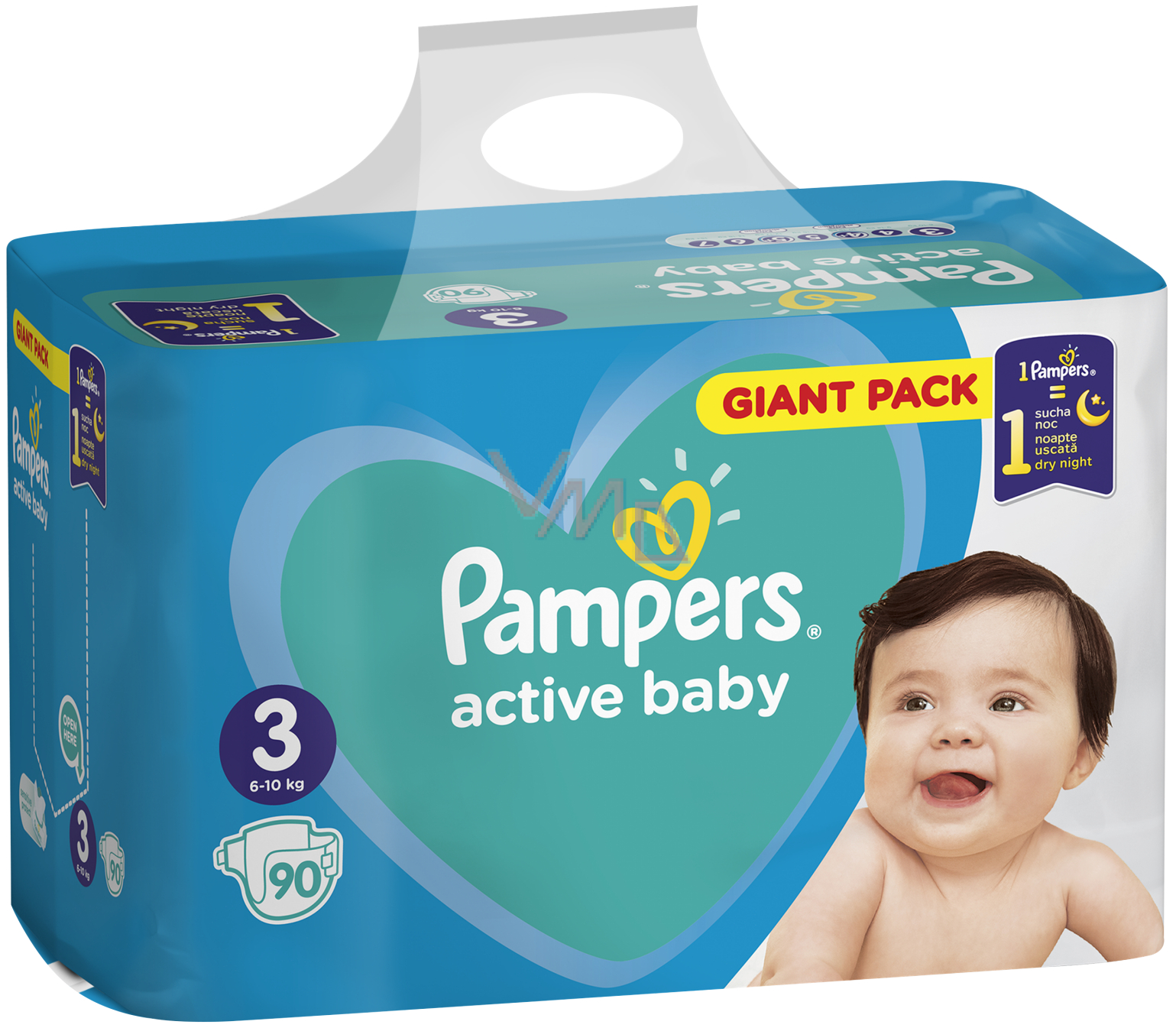 pampers active baby-dry pieluchy 3 midi