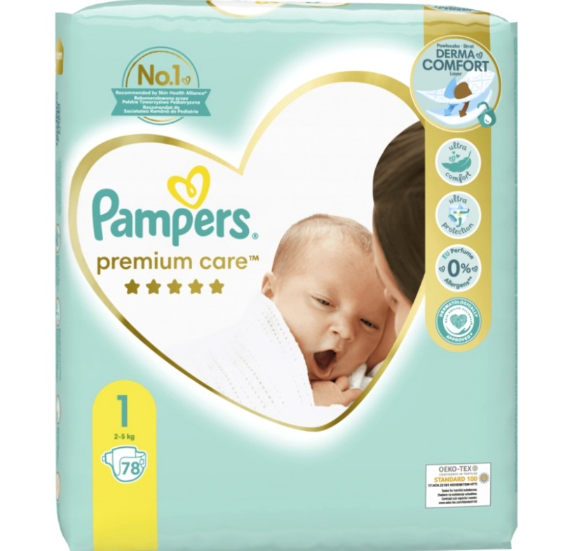 pieluchy pampers premium care 1 new born