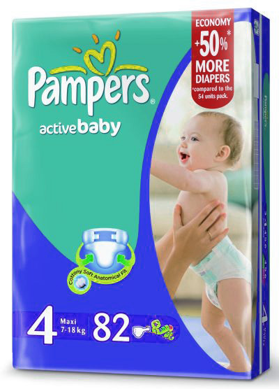 pampers pomaranczowe 4