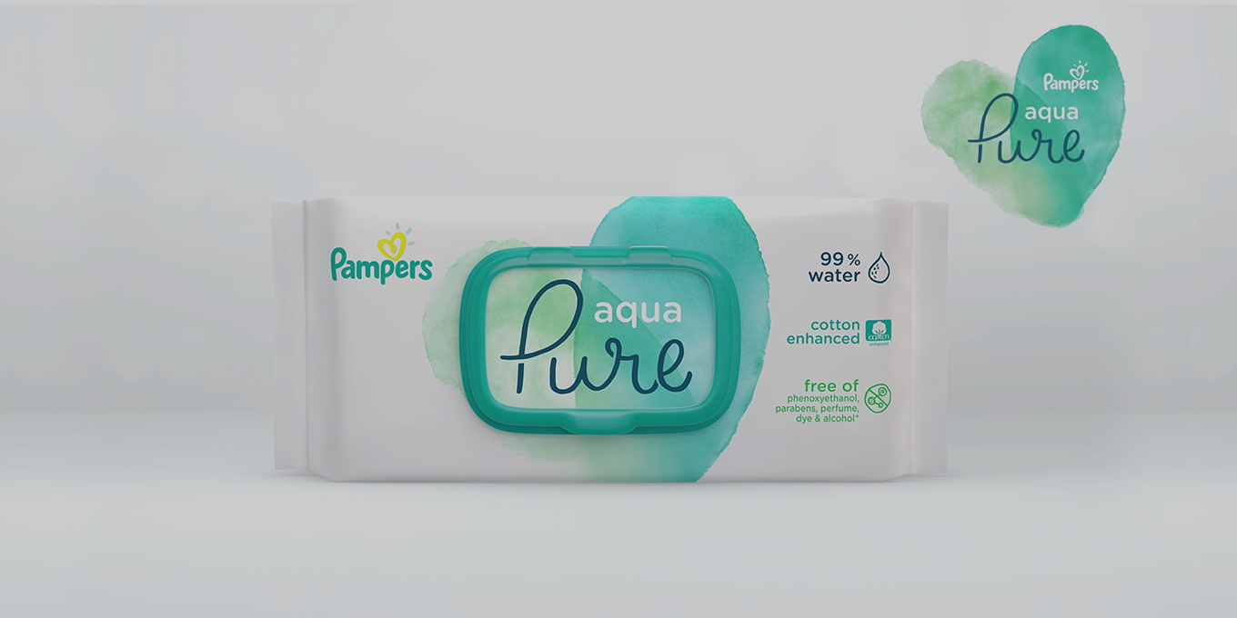 pampers aqua pure chusteczki nawilżające 18x ceneo