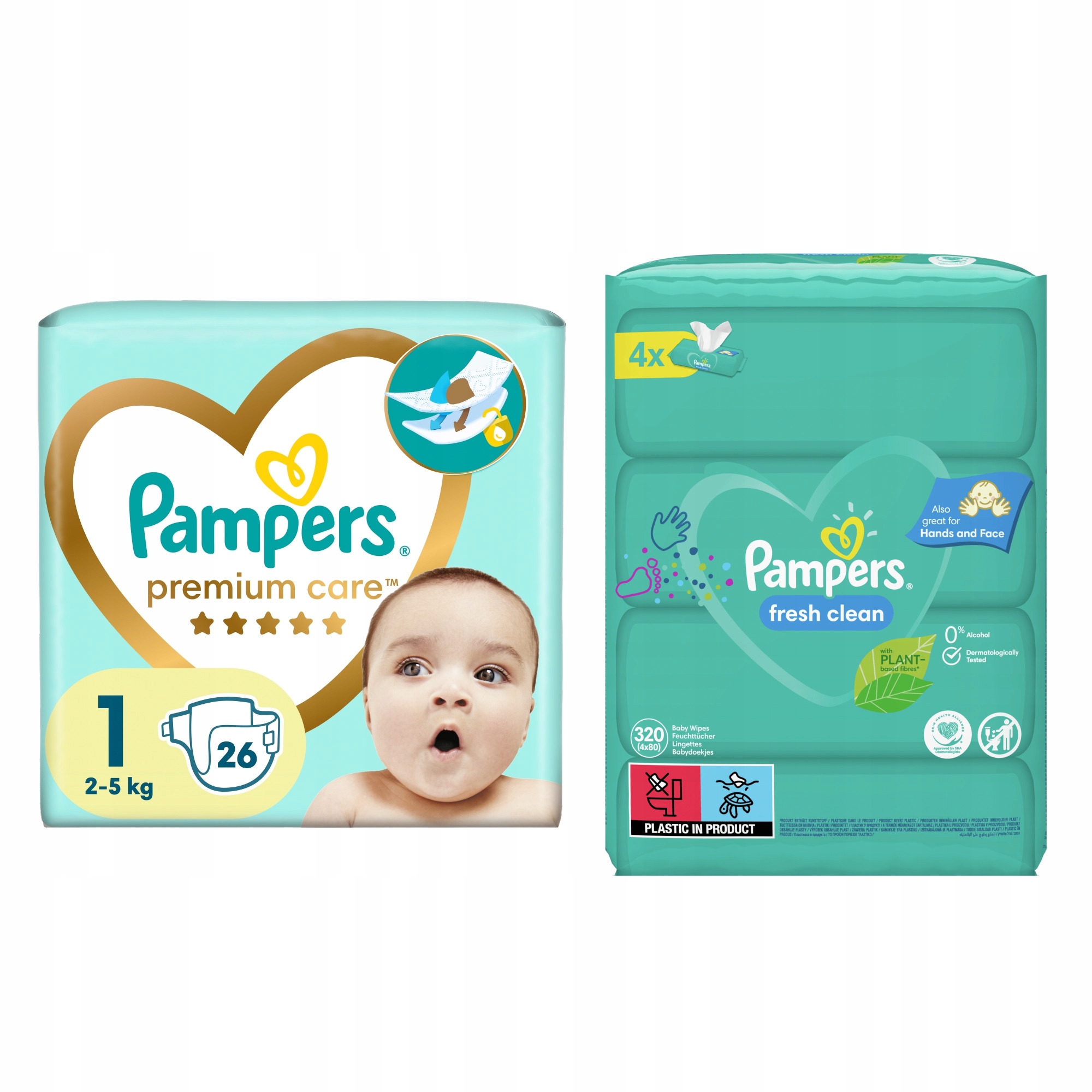 chusteczek pielęgnacyjnych pampers