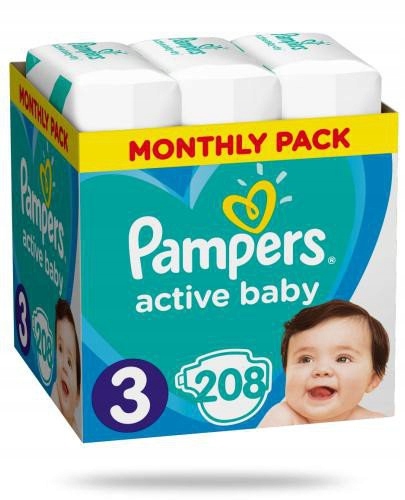 pampers pieluchy active baby 4+ maxi 152 szt