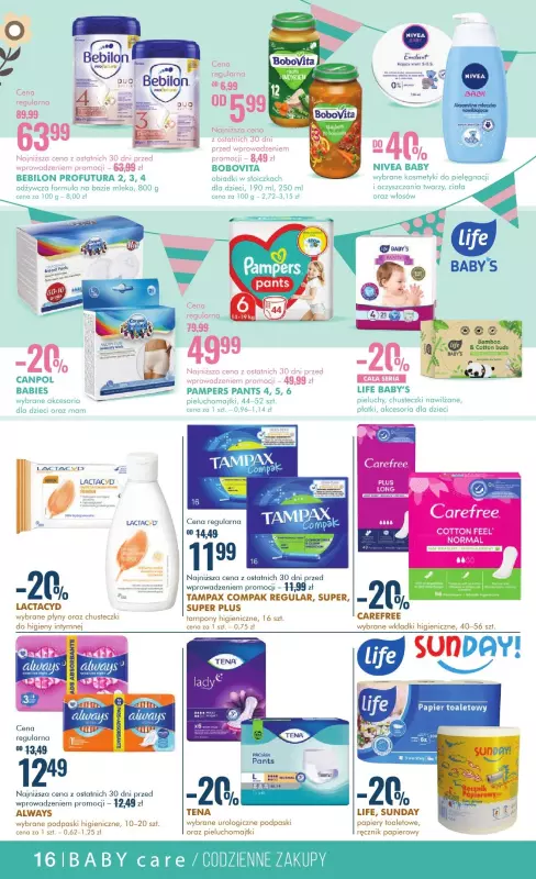 pieluchomajtki pampers 20 sztuk