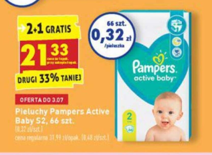 pampers active baby 2 144 szt