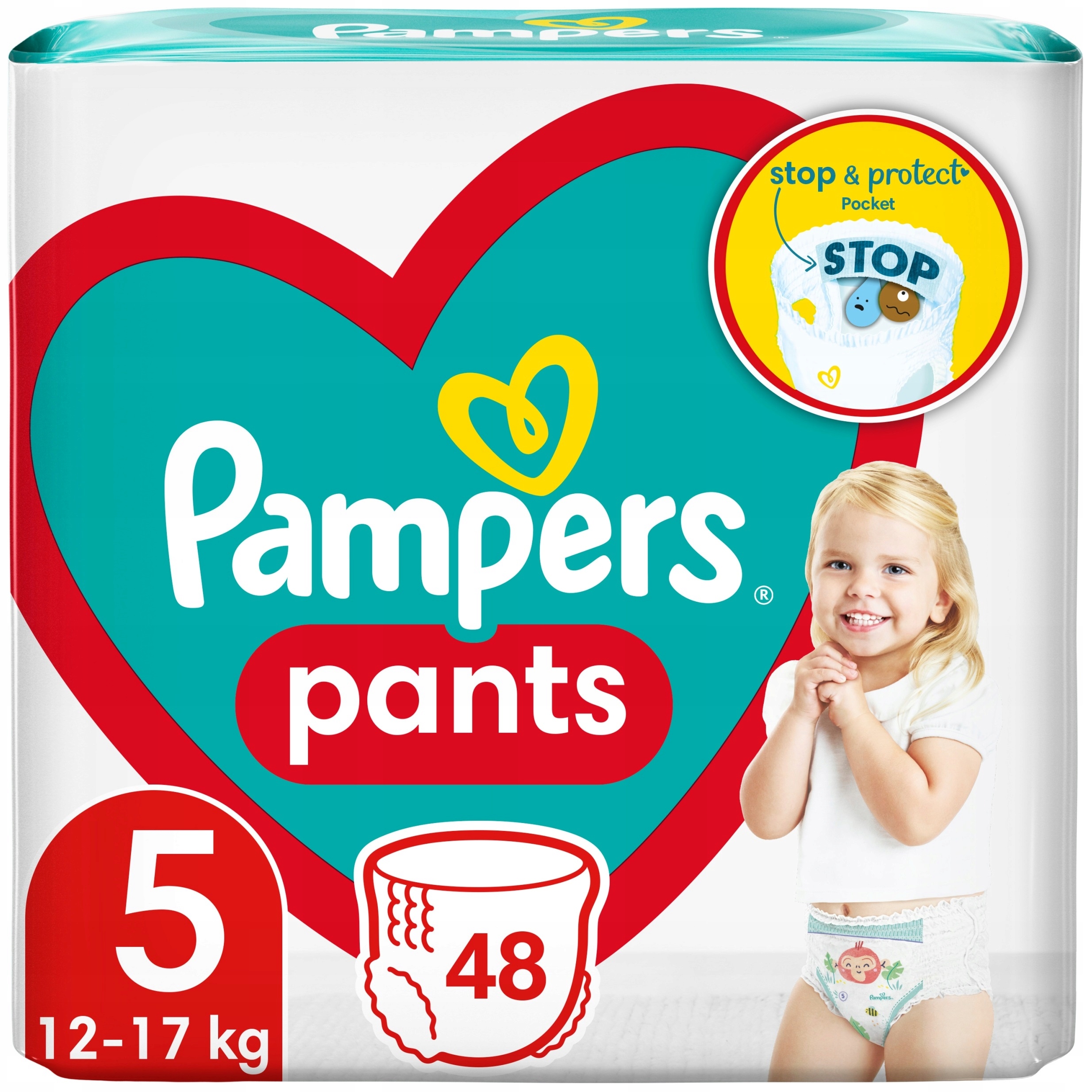 small girl in pampers