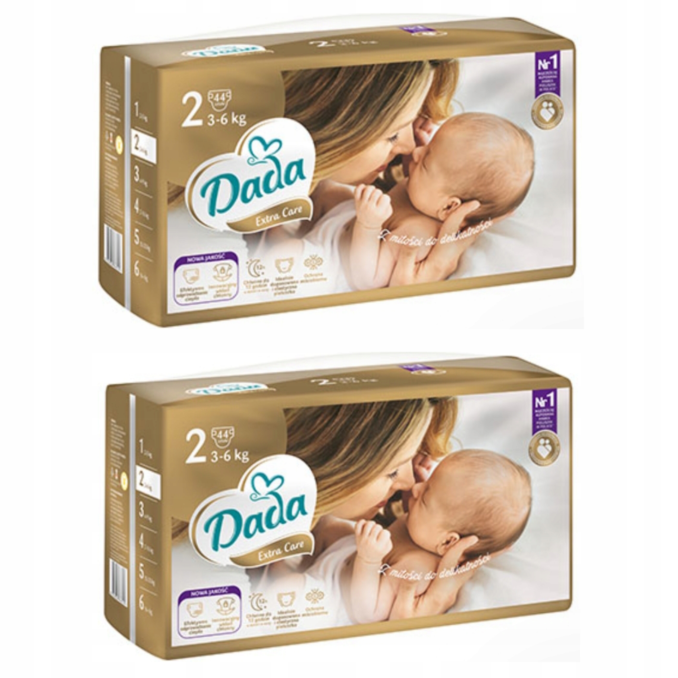 pampers premium 2 mini białe i zielone