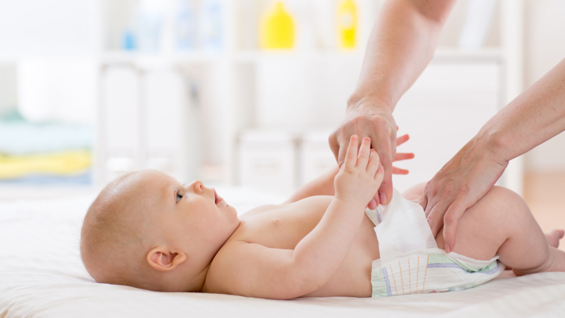 sticky tape on back side of pampers pants