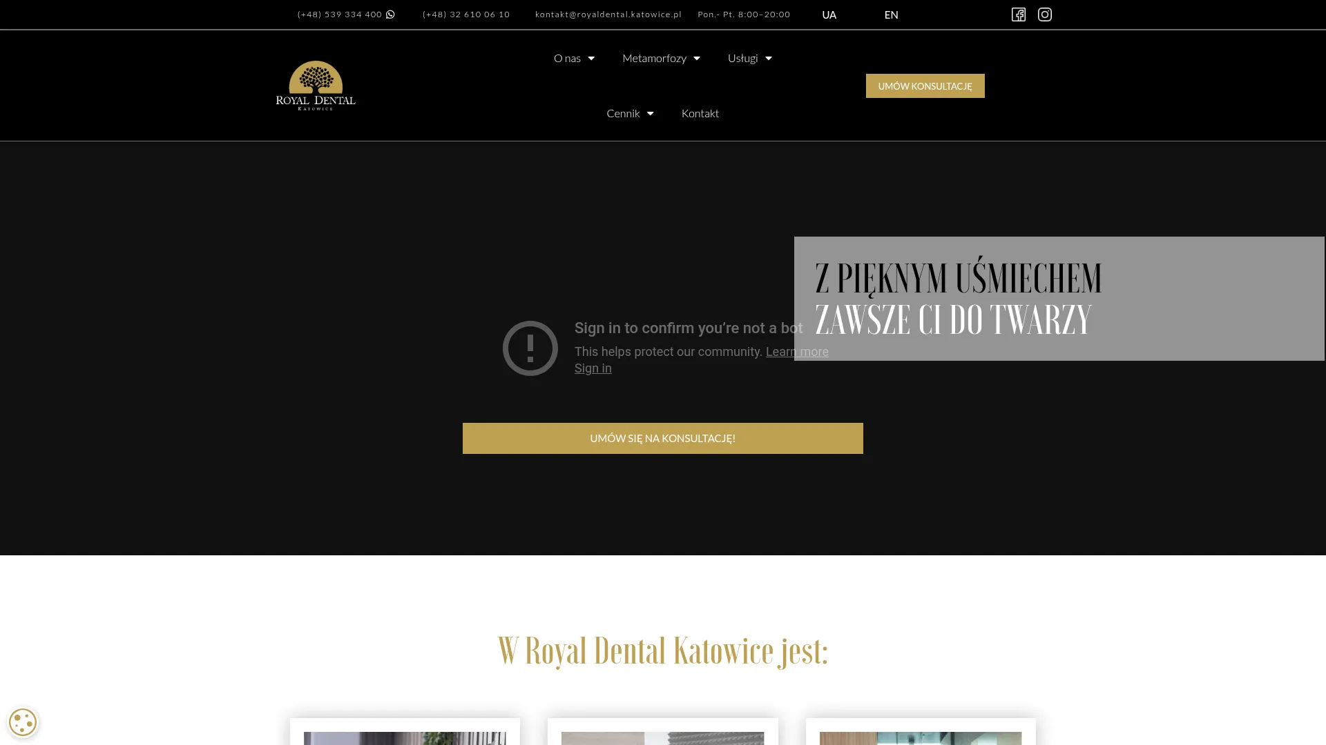 ROYAL DENTAL STOMATOLOGIA SPÓŁKA Z OGRANICZONĄ ODPOWIEDZIALNOŚCIĄ - zrzut ekranu