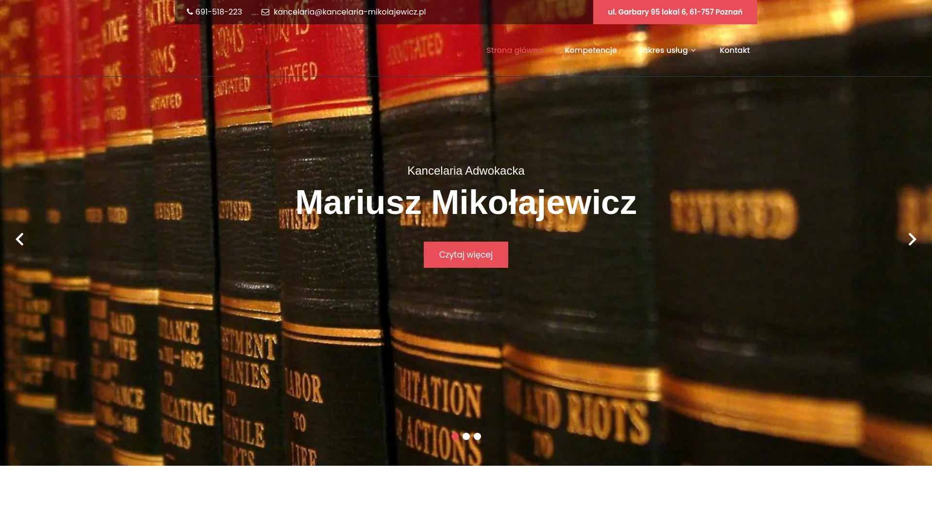 Kancelaria Adwokacka Mariusz Mikołajewicz Adwokat - zrzut ekranu
