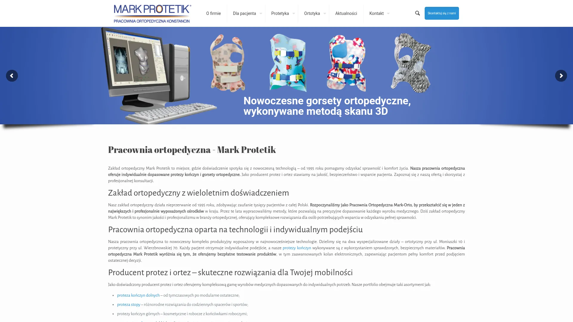Pracownia Ortopedyczna Mark Protetik - zrzut ekranu