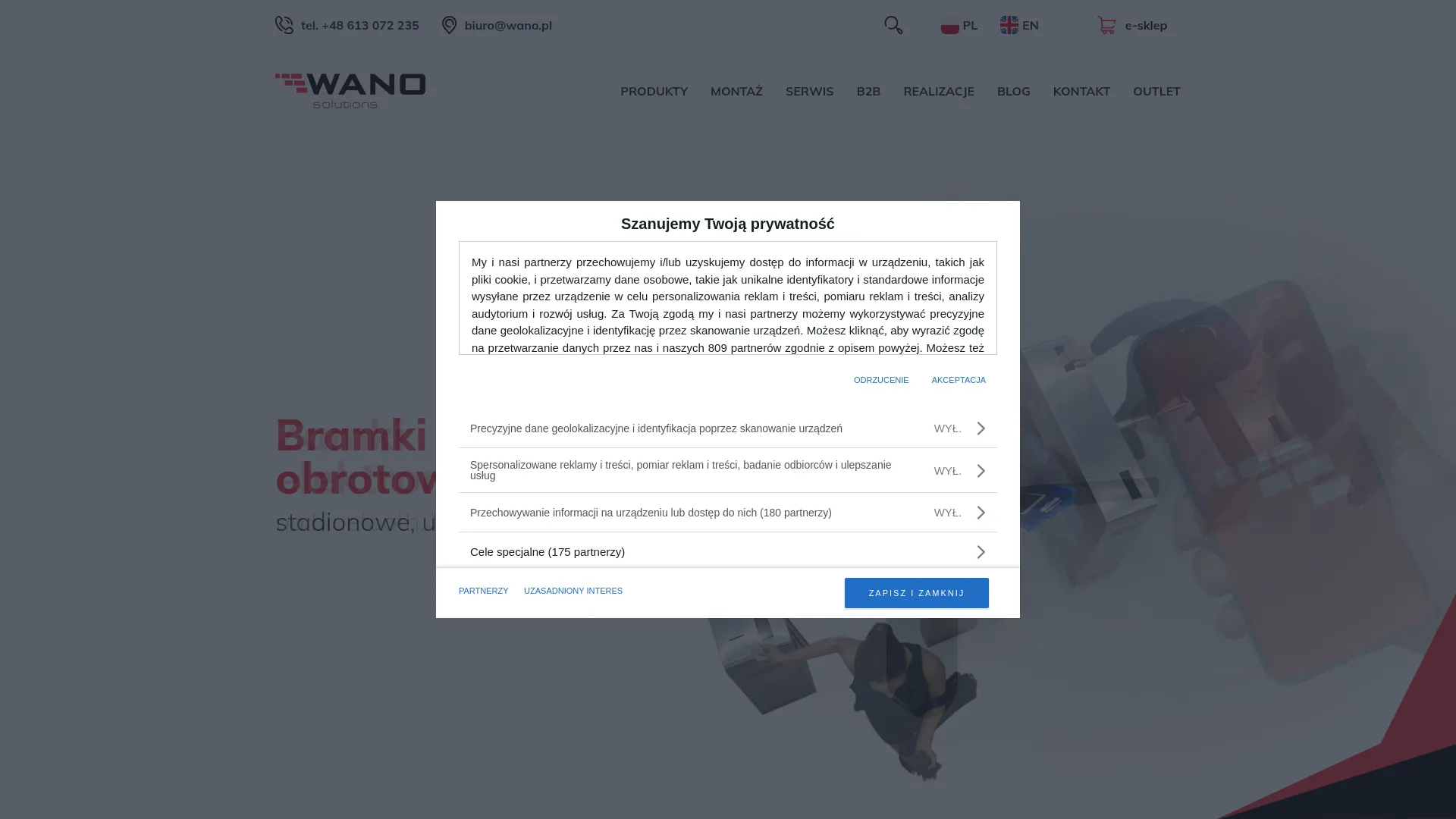 WANO Solutions - zrzut ekranu